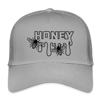 Miel dégoulinant - Casquette trucker enfant - gris clair - Devant