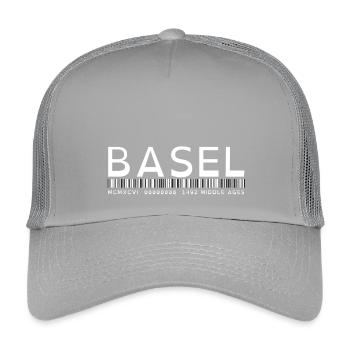BASEL - Kids’ Trucker Cap - light grey - Front