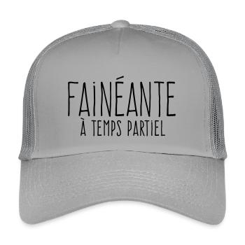 Fainéante à temps partiel - Éloge de la paresse - Casquette trucker enfant - gris clair - Devant