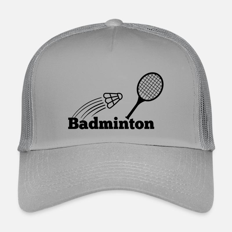 Texte de badminton avec navette et raquette Casquette trucker enfant