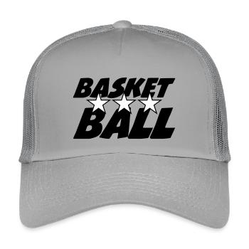Basket Ball / Basketball / Basktet-Ball / Sport - Casquette trucker enfant - gris clair - Devant