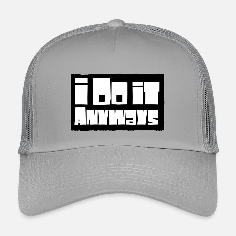 i do it anyways - Kinder Trucker-Cap - Hellgrau