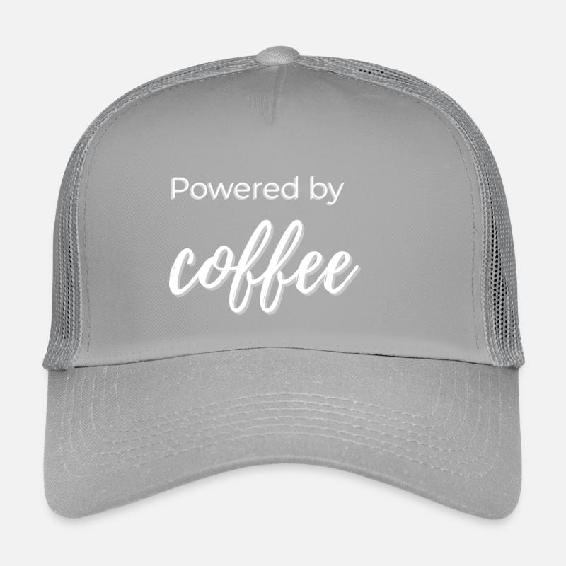 Powered by Coffee - Kids’ Trucker Cap - light grey