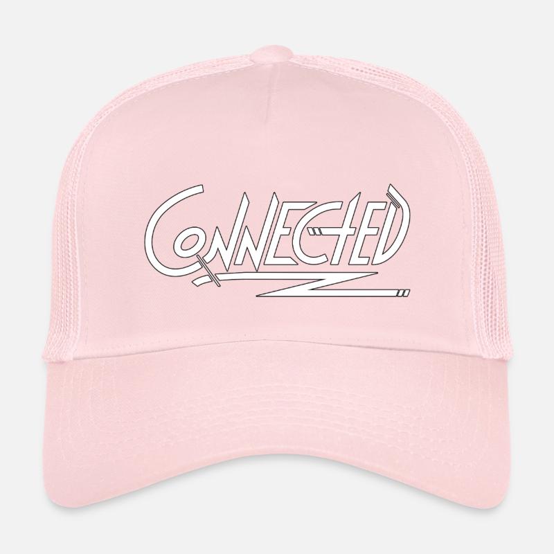 Connected_white_simple - Kids’ Trucker Cap - pale pink