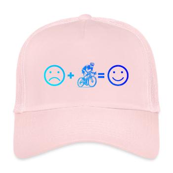 Klare Roadbike Botschaft - Kinder Trucker-Cap - Hellrosa - Vorne