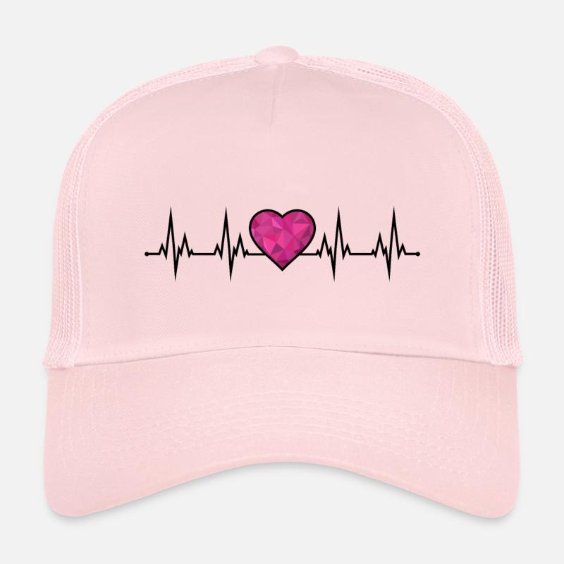 Herzschlag EKG  - Kinder Trucker-Cap - Hellrosa