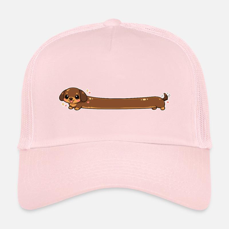 Long dachshund cute - Kids’ Trucker Cap - pale pink