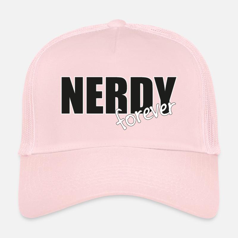 NERDY forever - Logo Black/White - Kids’ Trucker Cap - pale pink