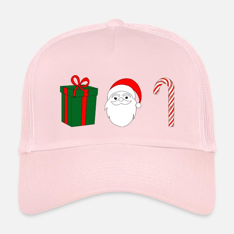 Weihnachtsfreude GeschenkSanta Zuckerstange - Kinder Trucker-Cap - Hellrosa