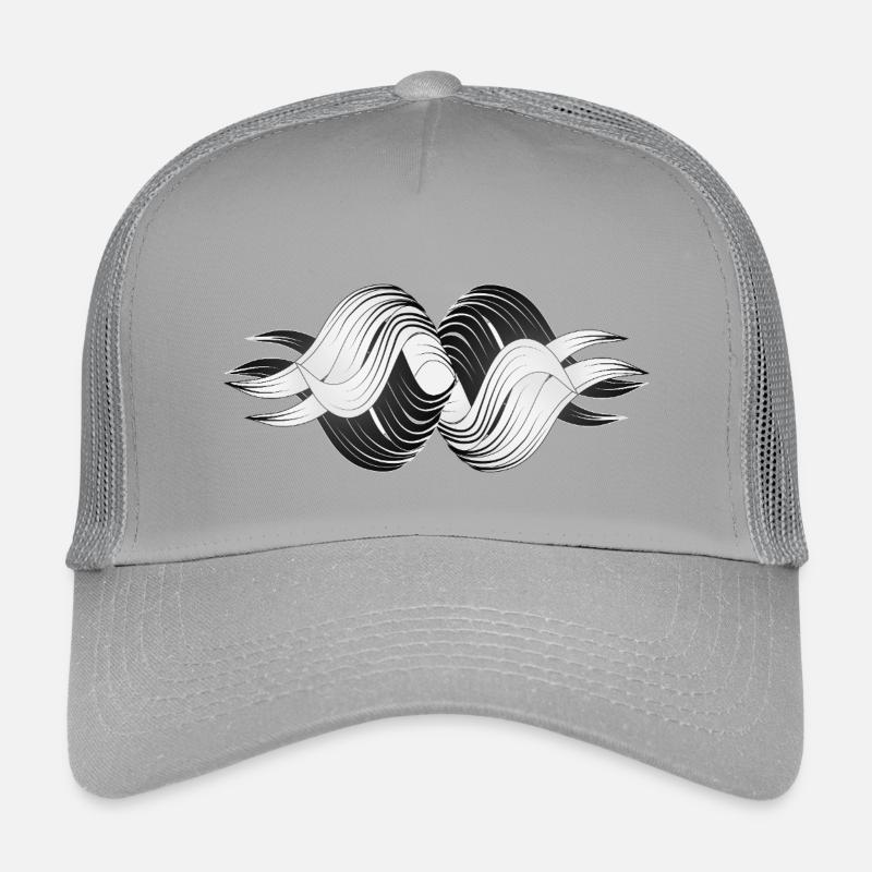 Formes abstraites – Design dynamique en noir et blanc Casquette trucker enfant