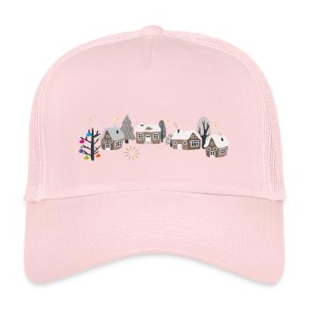 White Christmas - Kids’ Trucker Cap - pale pink - Front