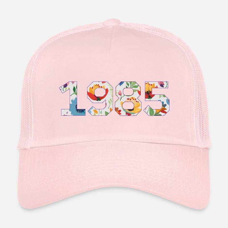 Blumen 1985 - 40-jähriges Jubiläum - Kinder Trucker-Cap - Hellrosa