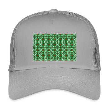 Knitted Christmas pattern - Kids’ Trucker Cap - light grey - Front