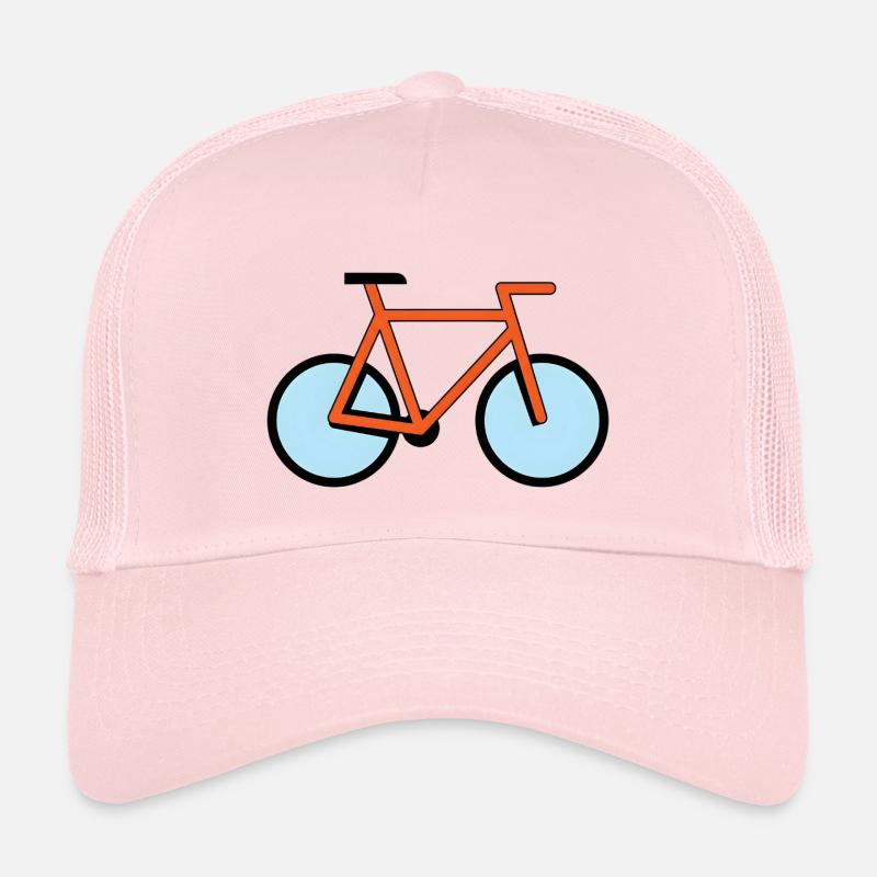 Orange Bicycle Silhouette in Pop Style Kids’ Trucker Cap