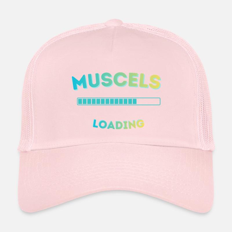 Muskel-Ladebalken Grafik - Kinder Trucker-Cap - Hellrosa
