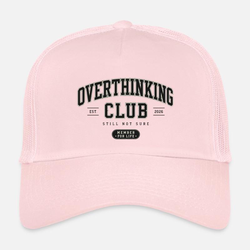 Overthinking Club - Kinder Trucker-Cap - Hellrosa