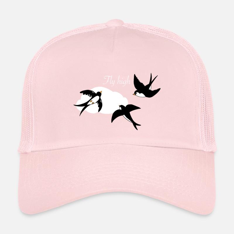 Schwalben Freiheit - Kinder Trucker-Cap - Hellrosa