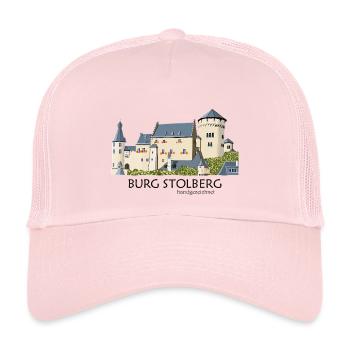 Stolberg Castle, Eifel, Middle Ages Hand Drawing - Kids’ Trucker Cap - pale pink - Front