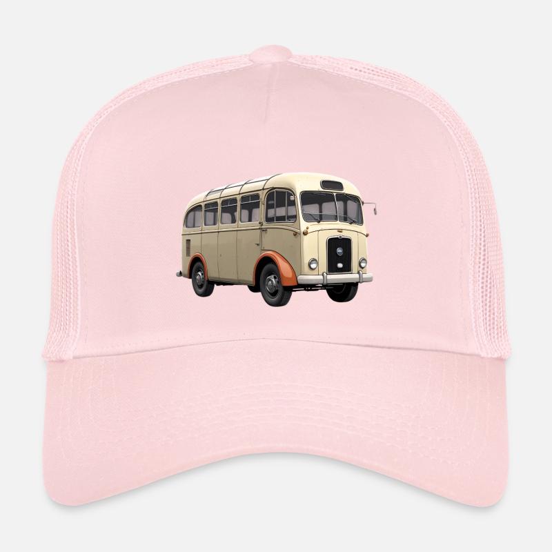 Vintager Bus Retrolook - Kinder Trucker-Cap - Hellrosa