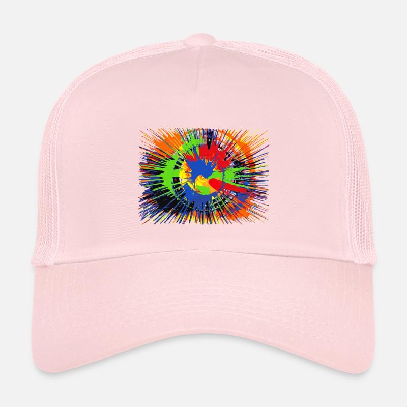 Farbkleckse - Kinder Trucker-Cap - Hellrosa