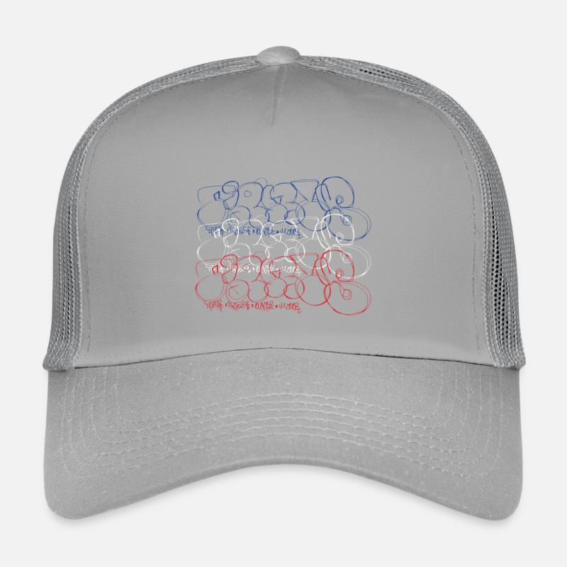 Paris Bubble Letter Throw Up Souvenir Kinder Trucker-Cap