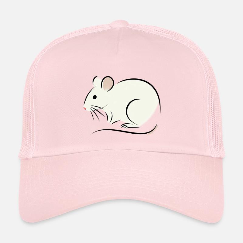 rat blanc Casquette trucker enfant