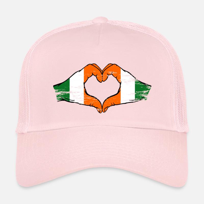Drapeau de la Côte d’Ivoire d’Irlande Cœur utilisé Casquette trucker enfant