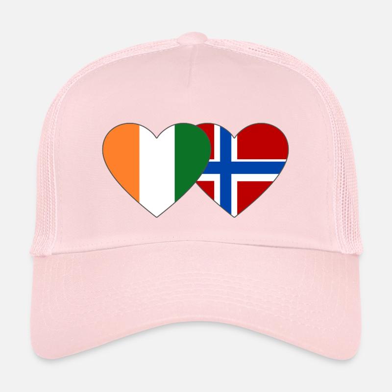 Cœur du drapeau de la Côte d’Ivoire et de la Norvège Casquette trucker enfant