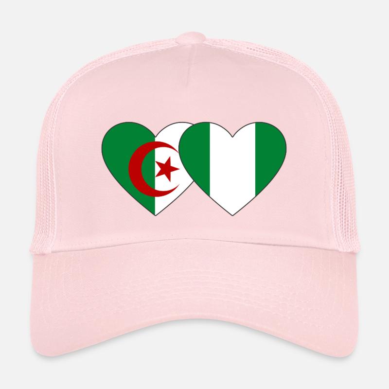 Drapeau Algérie Nigéria Cœur utilisé Casquette trucker enfant