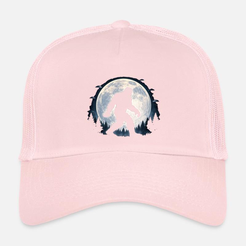 Silhouette du Bigfoot de la Forêt de Clair de Lune Casquette trucker enfant