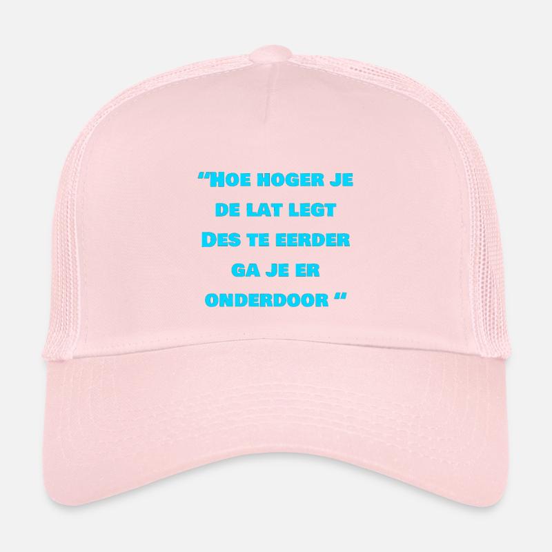 Humorvoller niederländischer Aussprachedruck - Kinder Trucker-Cap - Hellrosa
