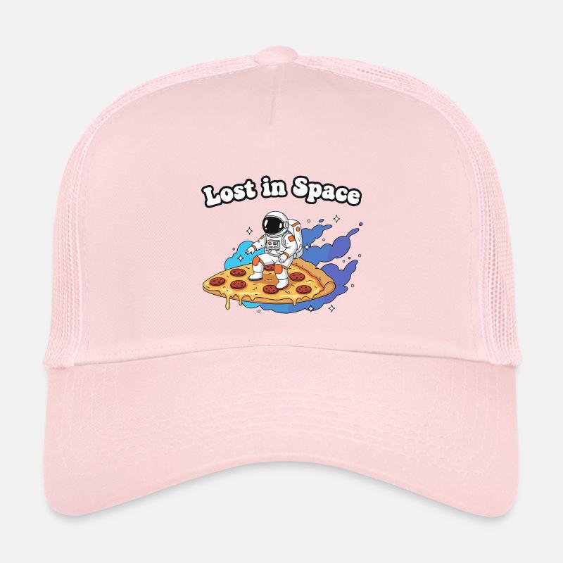 Astronaut on pizza in space Kids’ Trucker Cap