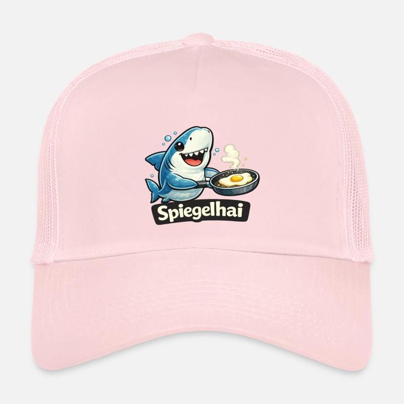 Mirror shark shark with fried egg funny pun Kids’ Trucker Cap