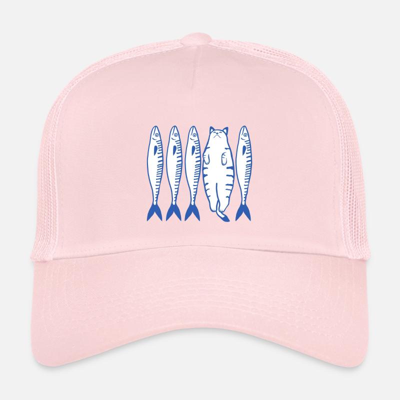 chat blanc et companie - Casquette trucker enfant - rose pâle