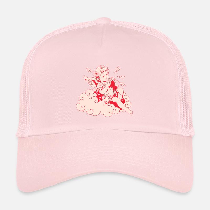Wütender Gaming Cherub – Lag Blitze - Kinder Trucker-Cap - Hellrosa
