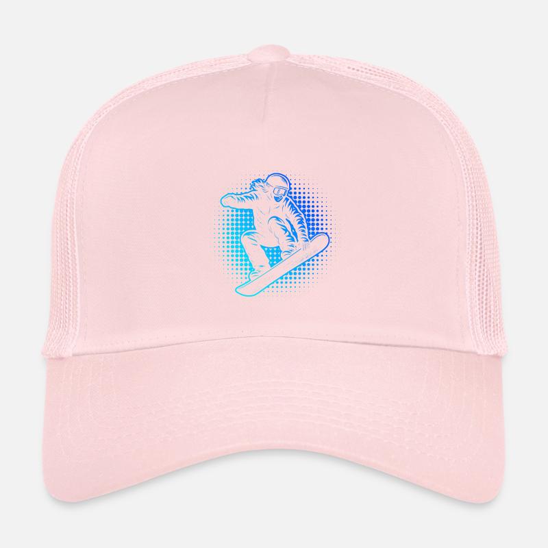 Demi-tons de snowboardeur néon Casquette trucker enfant