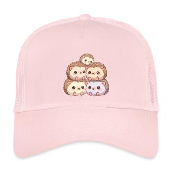 Kuschelige Igelfamilie - Kinder Trucker-Cap - Hellrosa - Vorne