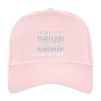 Gleisbauer Typo Kollektion - Kinder Trucker-Cap - Hellrosa - Vorne