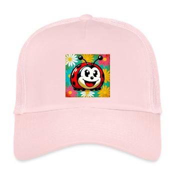 Marienkäfer - Kinder Trucker-Cap - Hellrosa - Vorne