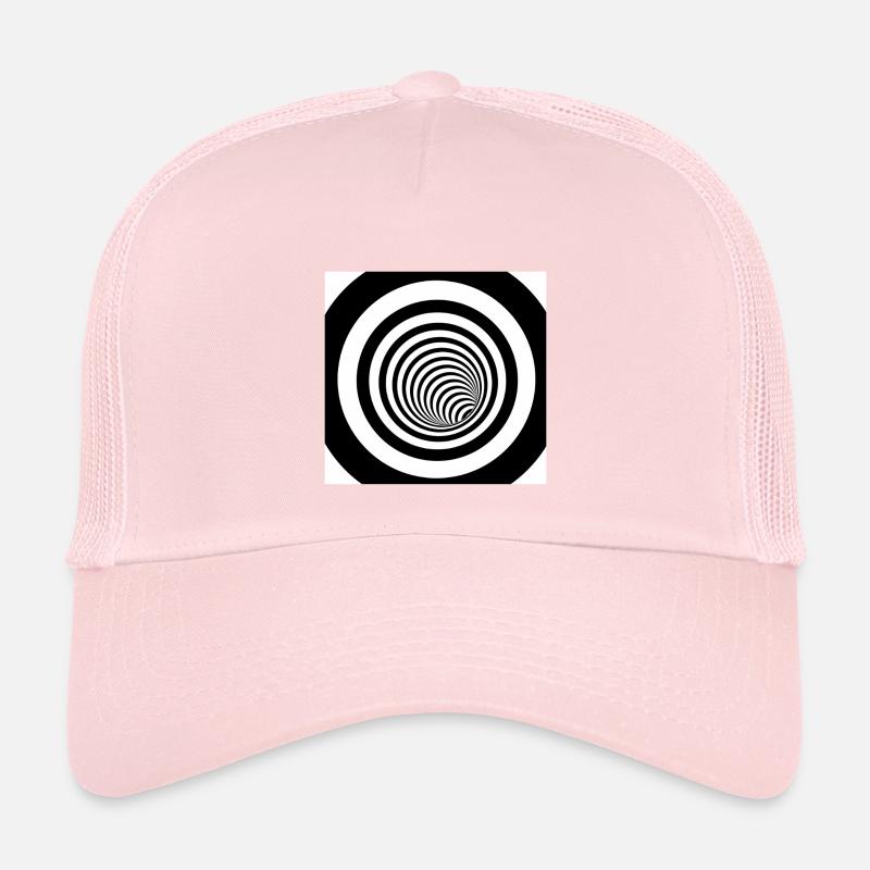 Spirale hypnotique noir et blanc Casquette trucker enfant