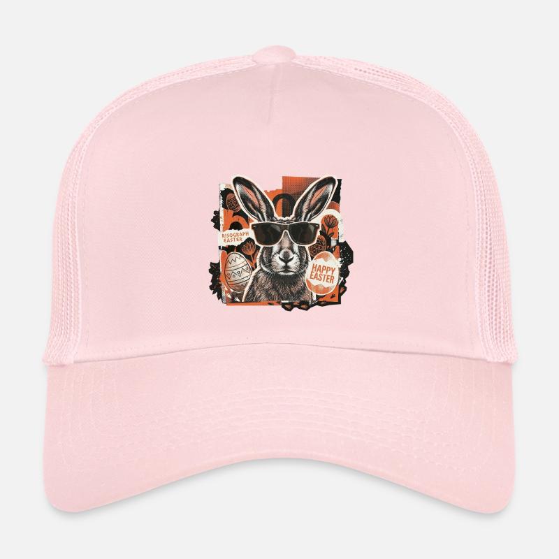Easter Vintage Retro Easter Bunny Sunglasses Kids’ Trucker Cap
