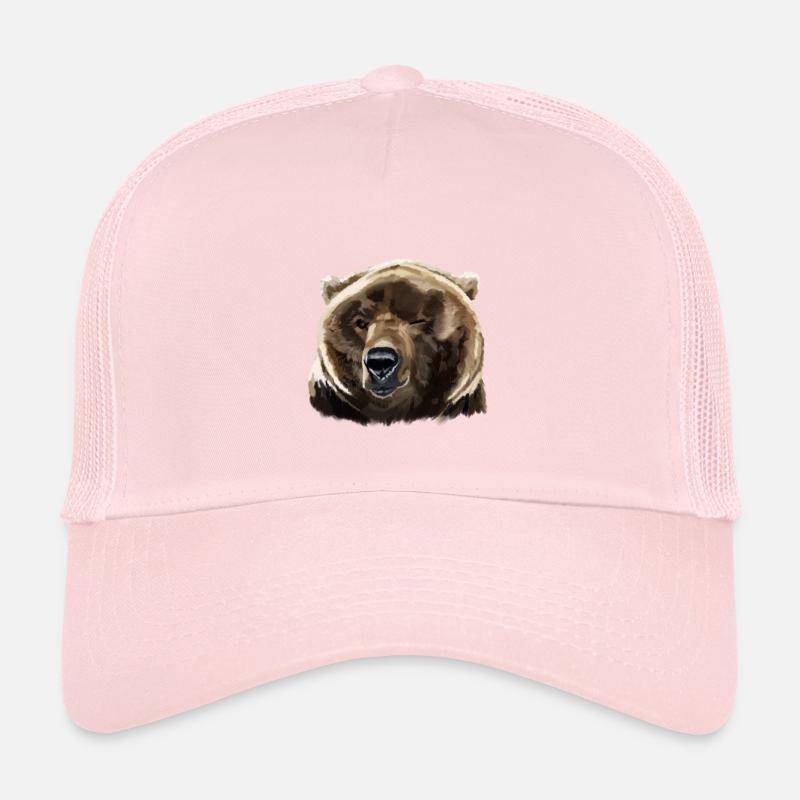 Bär - Kinder Trucker-Cap - Hellrosa