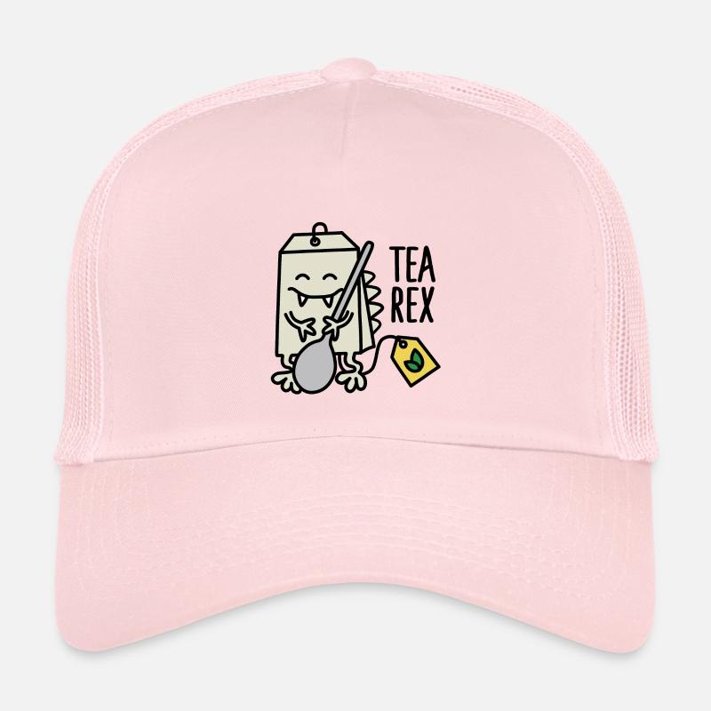 Tea Rex ( T-rex ) - Kids’ Trucker Cap - pale pink