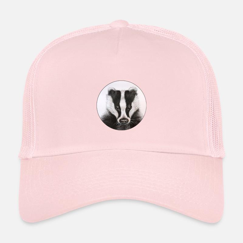 Dachs /Badger - Kinder Trucker-Cap - Hellrosa