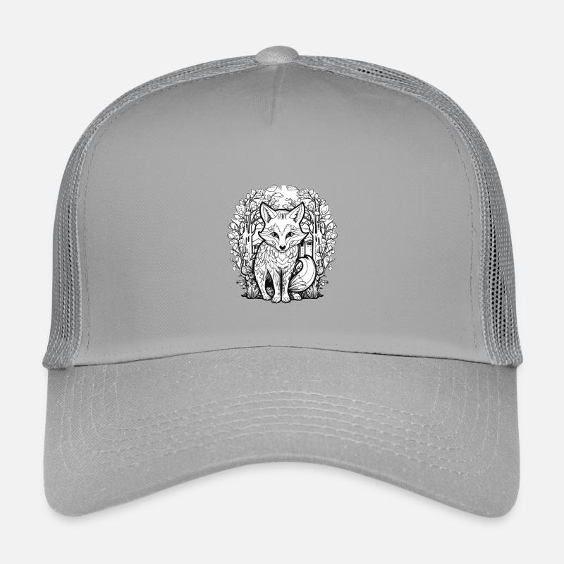 Illustration de renard d’amour de la forêt Casquette trucker enfant