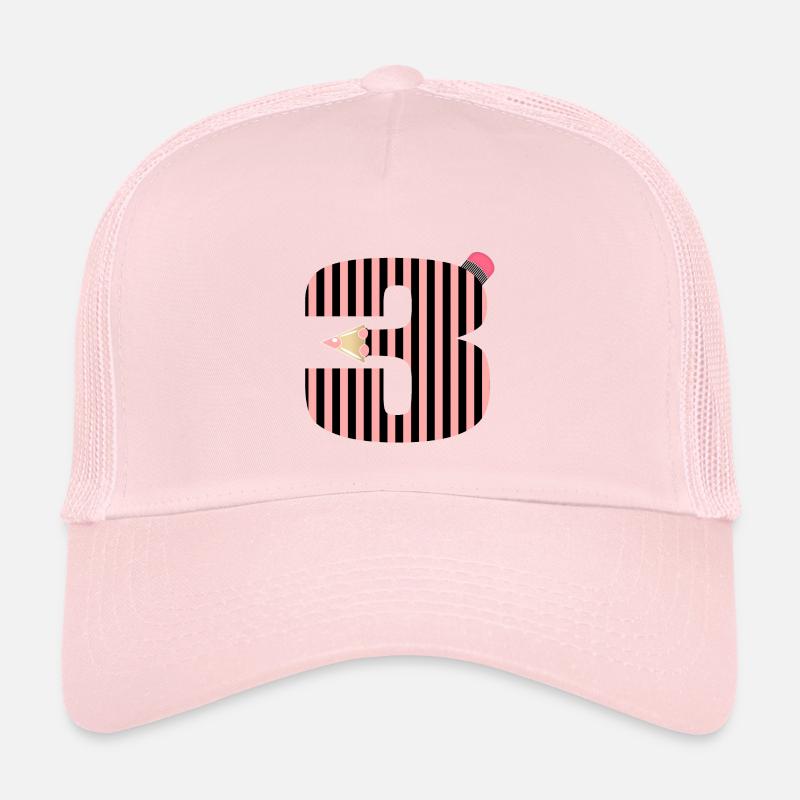 BUNTSTIFTE DREIJÄHRIGE ZAHL 3 DREI Kinder Trucker-Cap