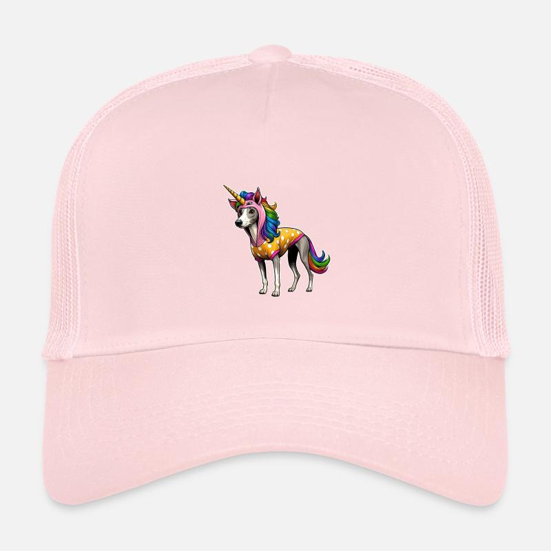 Whippet im Einhorn-Anzug - Kinder Trucker-Cap - Hellrosa