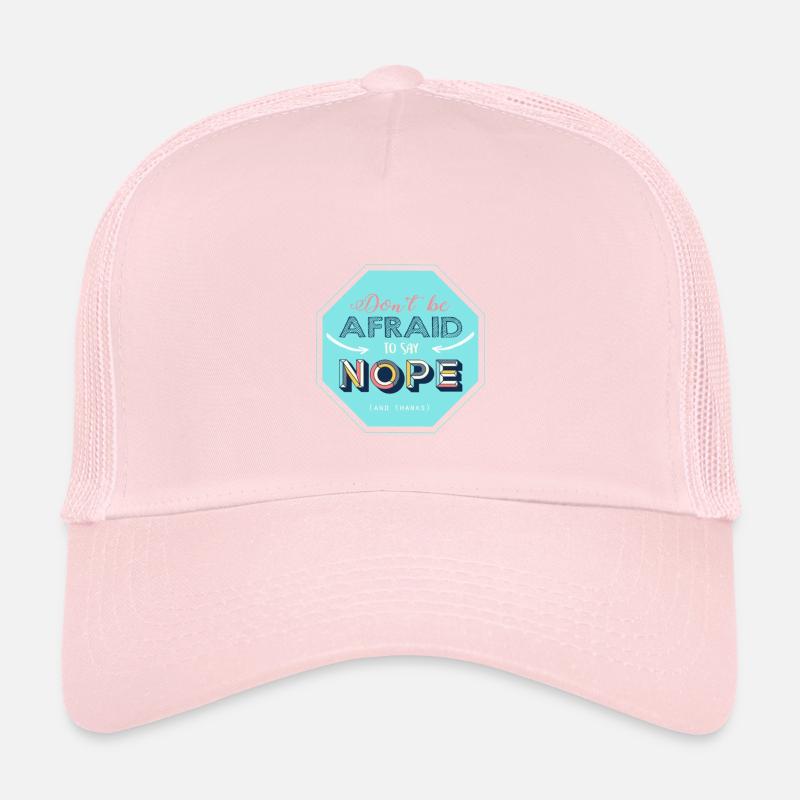 Nope design - Kids’ Trucker Cap - pale pink