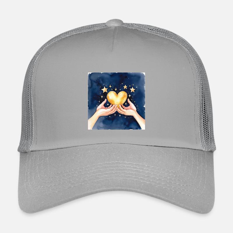Goldherz im Sternenhimmel Kinder Trucker-Cap