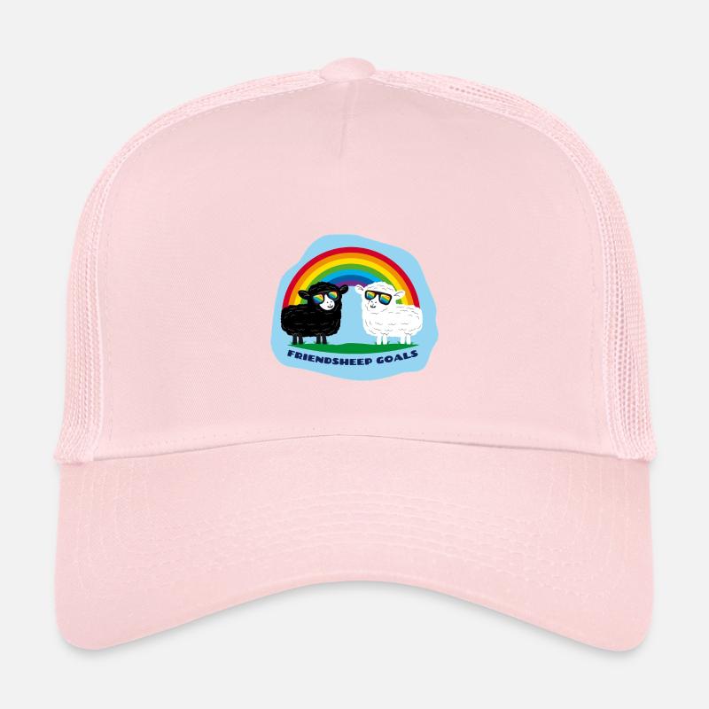 Freundschafts-Schafe mit Regenbogen Kinder Trucker-Cap